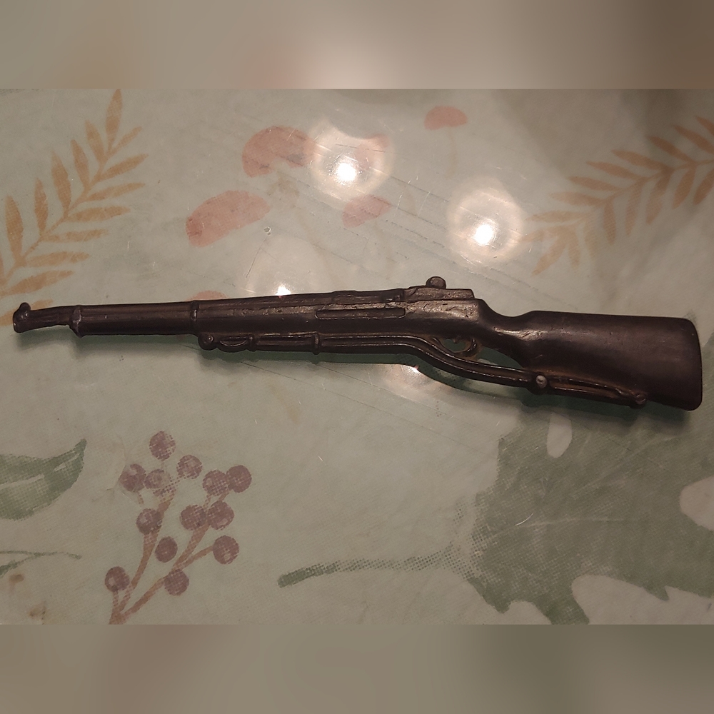 Vintage bronze miniature rifle